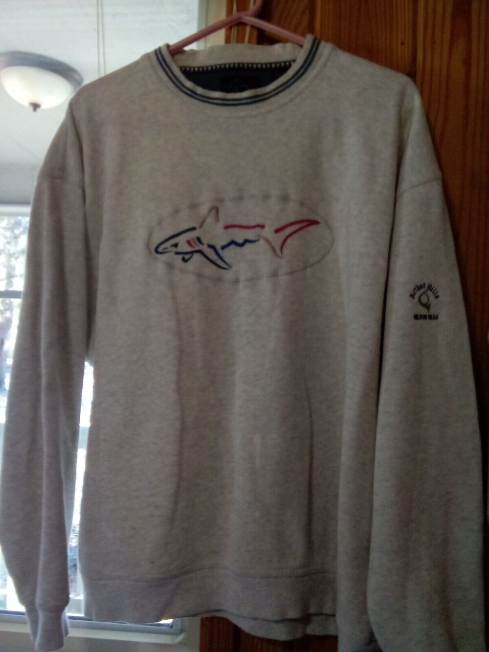 Greg Norman Collection Arthur Hills Hilton Head XL Gray Cotton Womens Sweatshirt